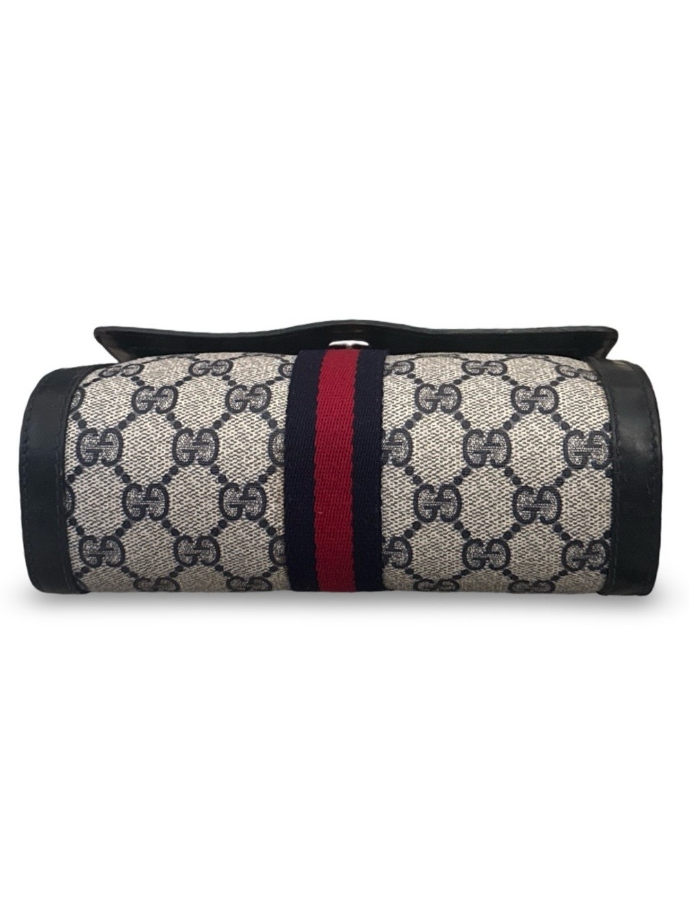 Gucci Navy/Red Web GG Monogram Crossbody Clutch SMALL - Picture 6 of 12